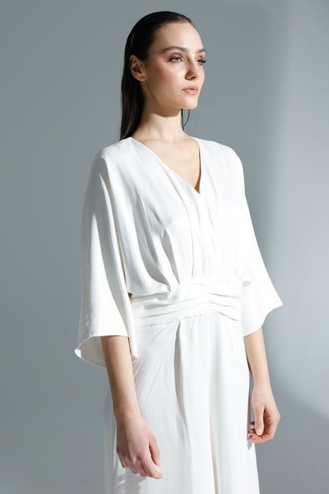 Kombinezon sa naglašenim strukom i širokim nogavicama Tiffany Production